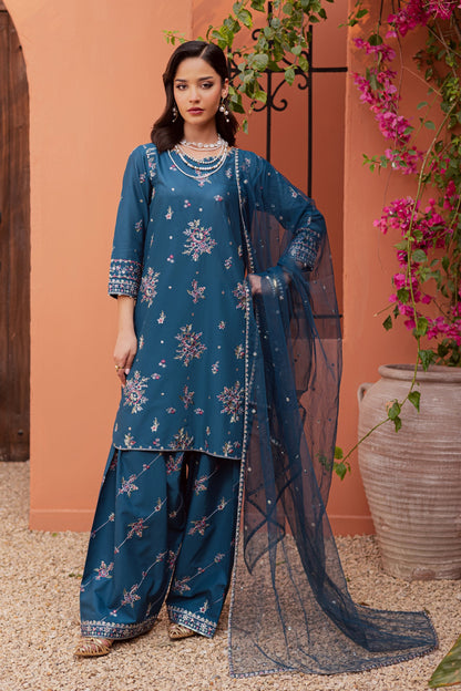 Batik | Festive Eid 26 | Jheel - Luxury Dress - available at Maria Faisal in UK and USA.