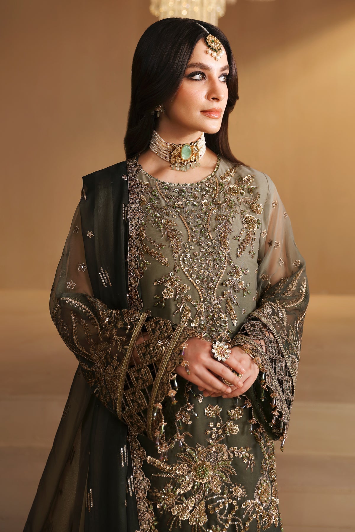 Alizeh | Reena Wedding Formals | AF-HM-4021-JIYA - Designer Dress with Intricate embroidery and embellishments. Shop elegent wedding dress at Maria Faisal.