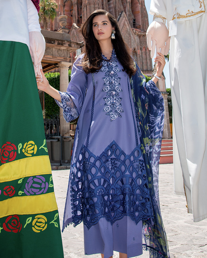 Mushq | Odyssey Lawn 26 | Juana - Luxury Dress - available at Maria Faisal in UK and USA.