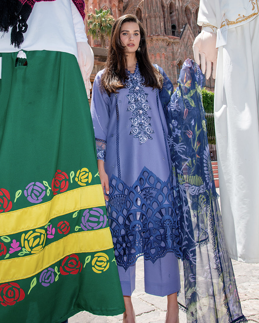 Mushq | Odyssey Lawn 26 | Juana - Luxury Dress - available at Maria Faisal in UK and USA.