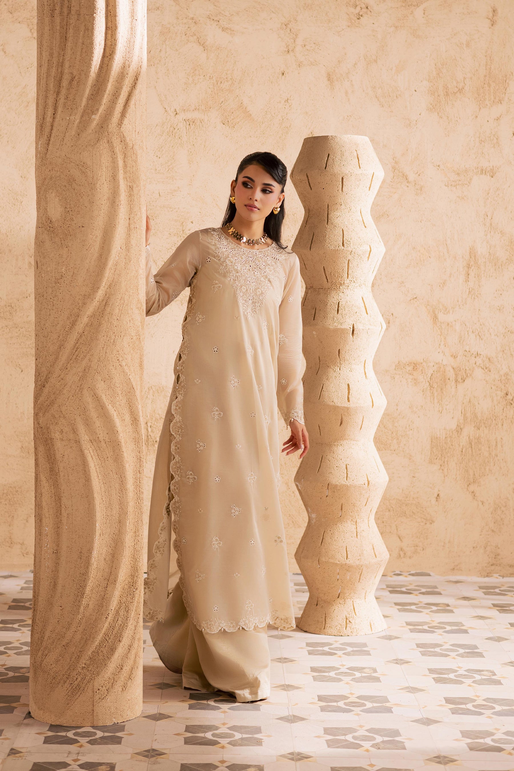 Batik | Festive Eid 26 | Jude - Luxury Dress - available at Maria Faisal in UK and USA.