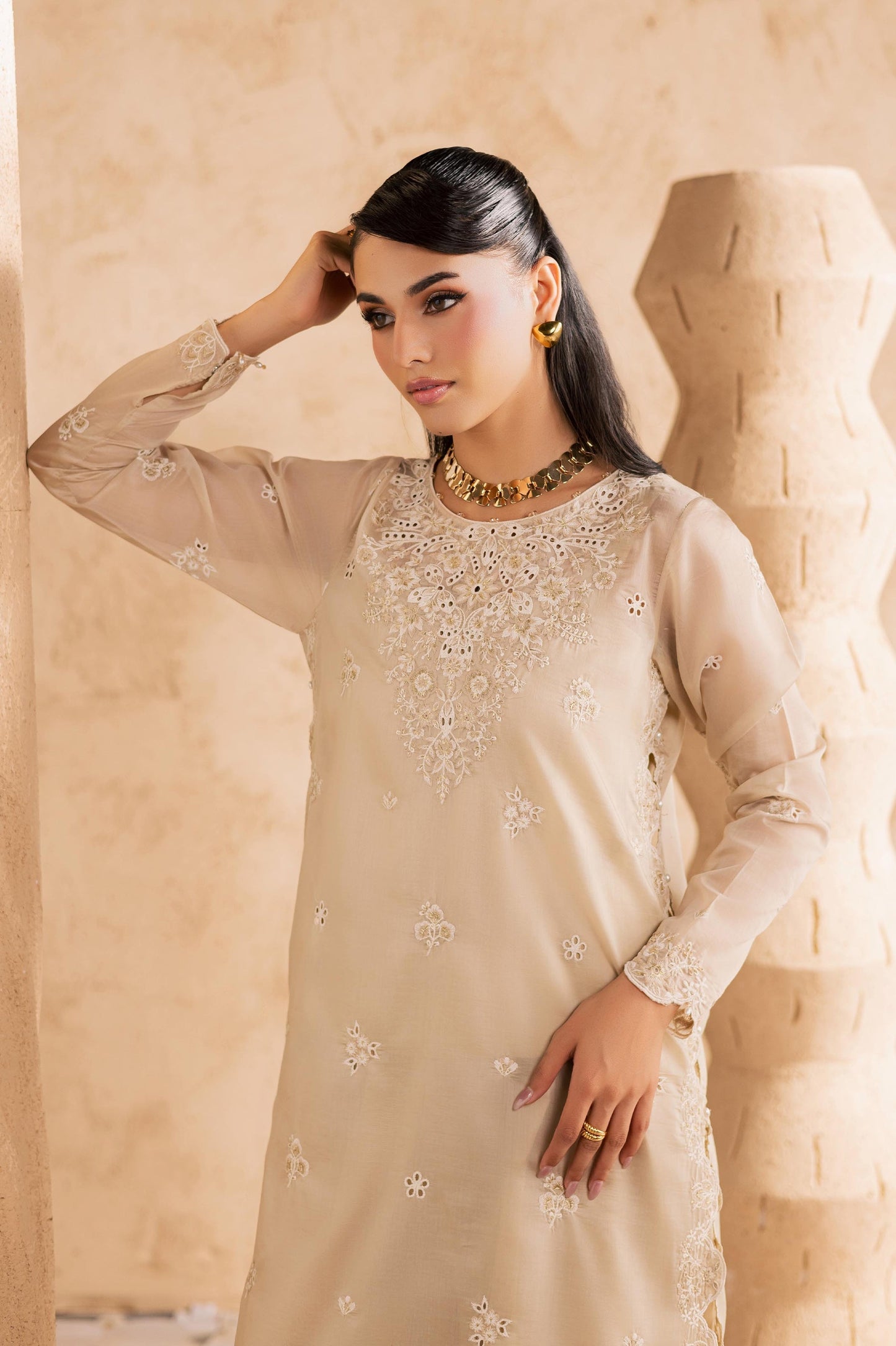 Batik | Festive Eid 26 | Jude - Luxury Dress - available at Maria Faisal in UK and USA.