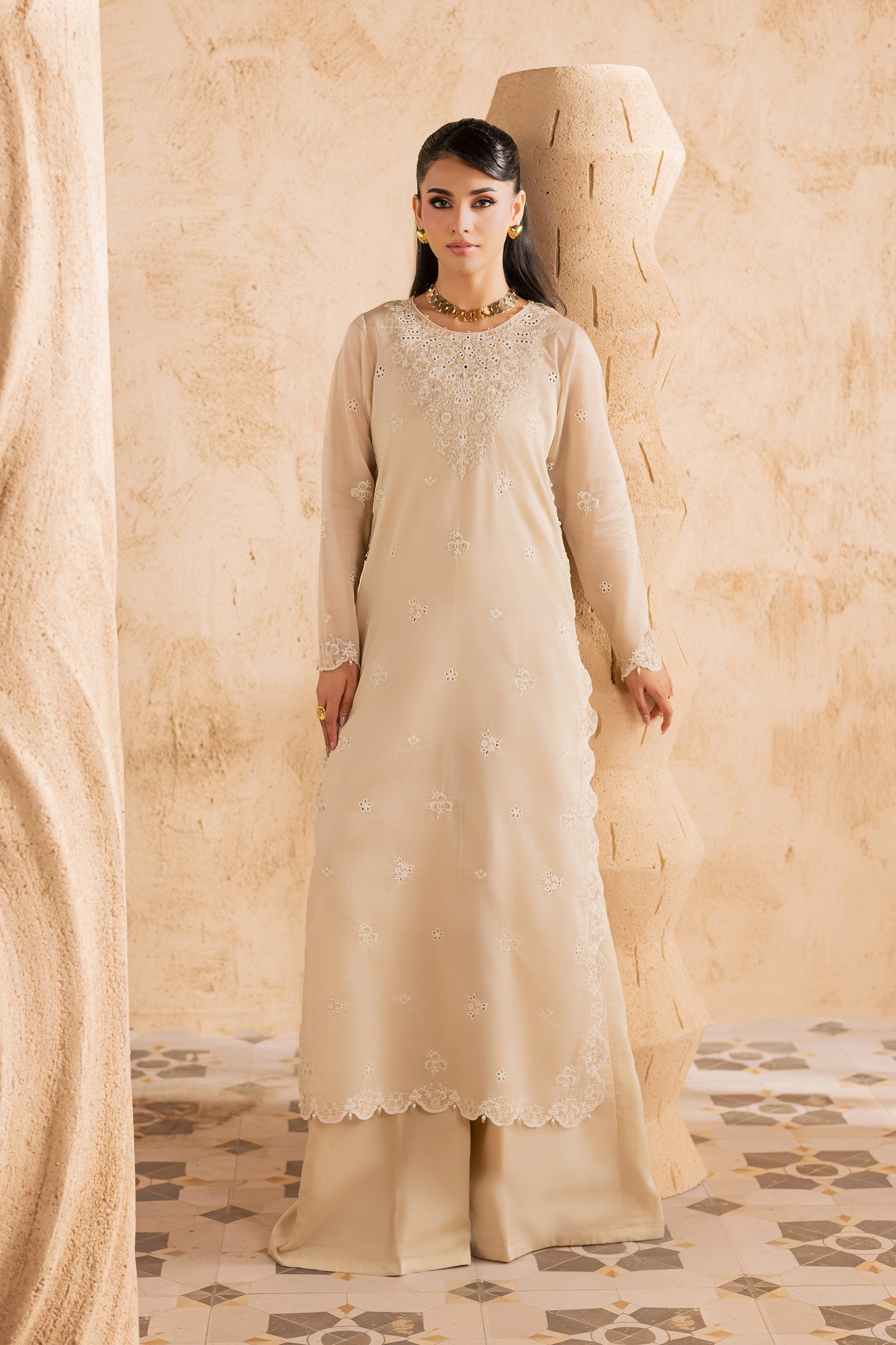Batik | Festive Eid 26 | Jude - Luxury Dress - available at Maria Faisal in UK and USA.
