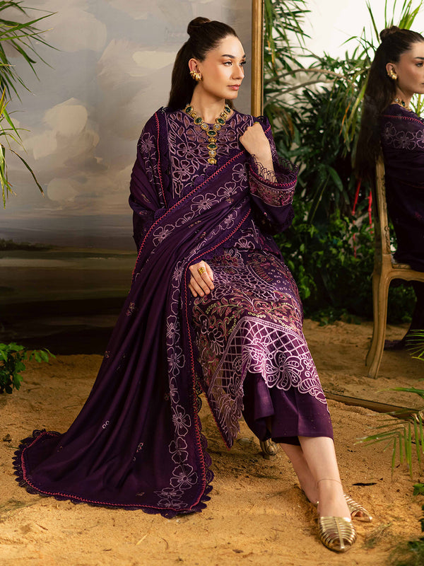 Mahnur | Kaia Slub Linen 25 | K - 01 | 3 PC LINEN - Ladies Clothes - Maria Faisal