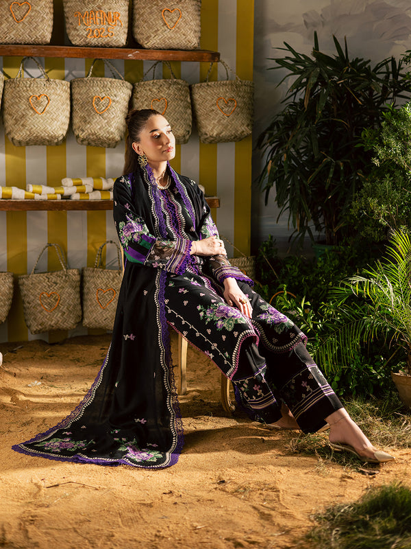 Mahnur | Kaia Slub Linen 25 | K - 02 | 3 PC LINEN - Ladies Clothes - Maria Faisal