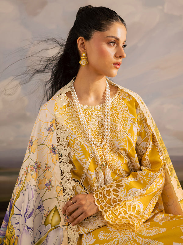 Mahnur | Kaia Slub Linen 25 | K - 03 | 3 PC LINEN - Ladies Clothes - Maria Faisal