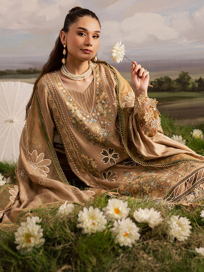 Mahnur | Kaia Slub Linen 25 | K - 04 | 3 PC LINEN - Ladies Clothes - Maria Faisal