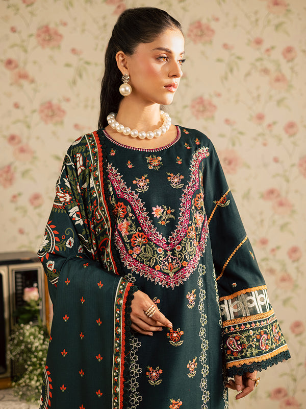 Mahnur | Kaia Slub Linen 25 | K - 08 | 3 PC LINEN - Ladies Clothes - Maria Faisal