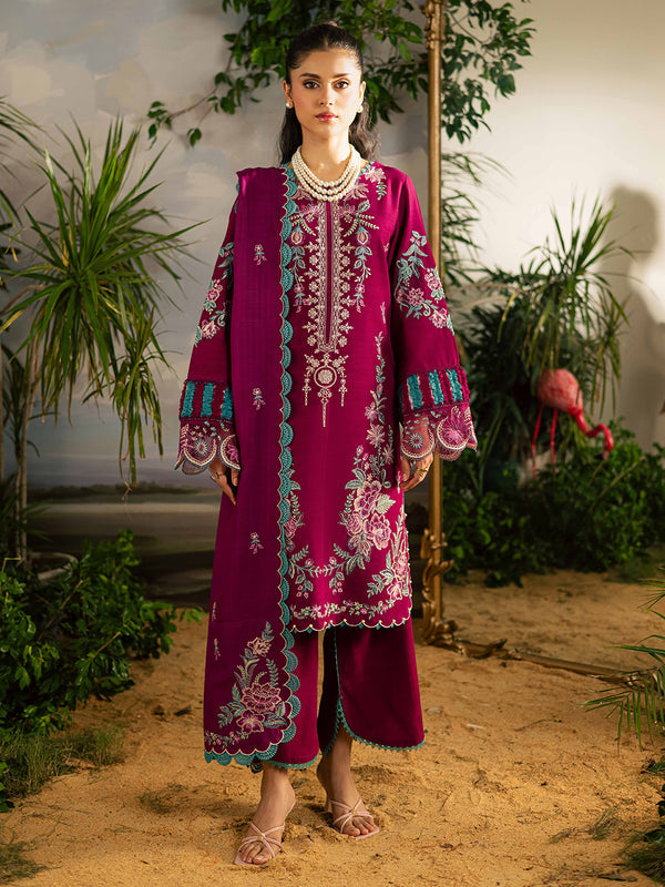 Mahnur | Kaia Slub Linen 25 | K - 09 | 3 PC LINEN - Ladies Clothes - Maria Faisal