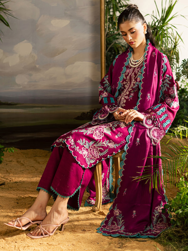 Mahnur | Kaia Slub Linen 25 | K - 09 | 3 PC LINEN - Ladies Clothes - Maria Faisal