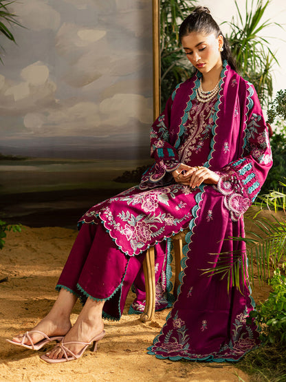 Mahnur | Kaia Slub Linen 25 | K - 09 | 3 PC LINEN - Ladies Clothes - Maria Faisal