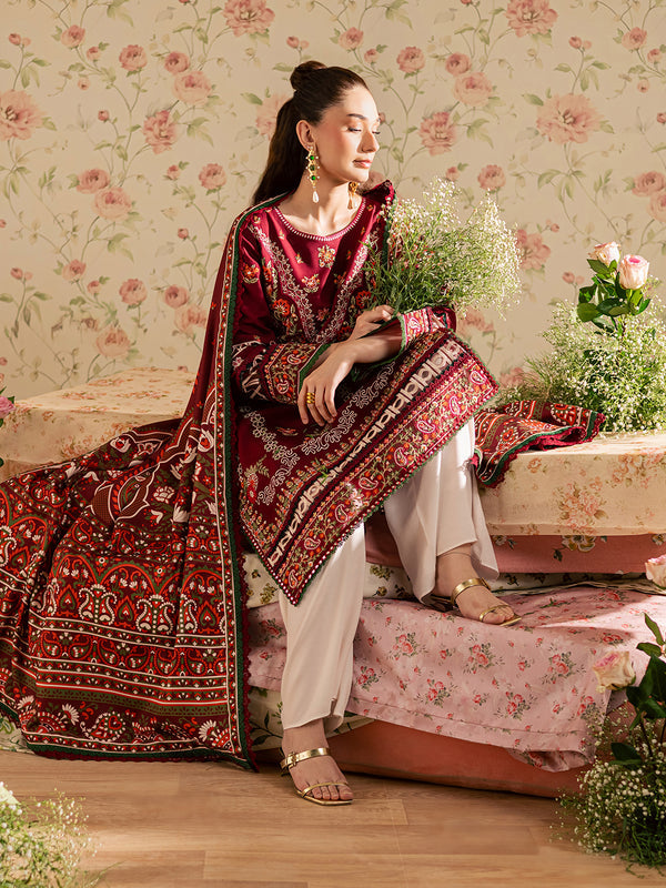 Mahnur | Kaia Slub Linen 25 | K - 12 | 3 PC LINEN - Ladies Clothes - Maria Faisal