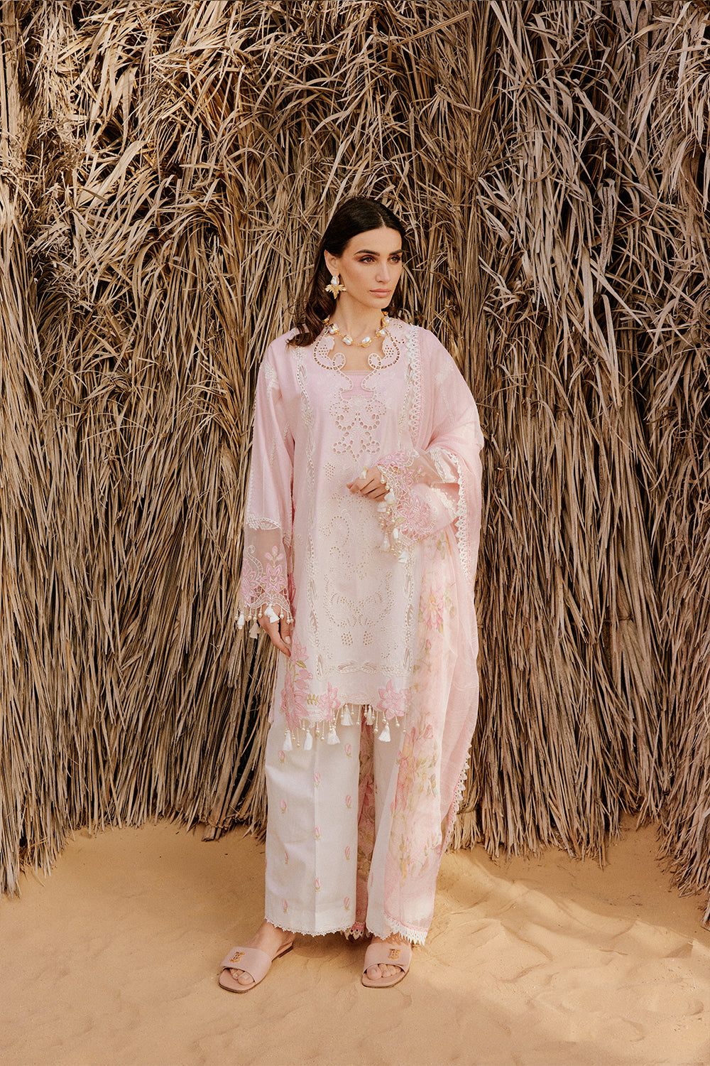 Saira Rizwan | Luxury Lawn 26 | HAYAM-SRL26-05 - Dress - available at Maria Faisal in UK and USA.