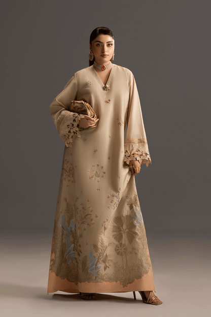 Erum Khan | Summer Whisper | Golden Crown - Luxury Dress - available at Maria Faisal in UK and USA.