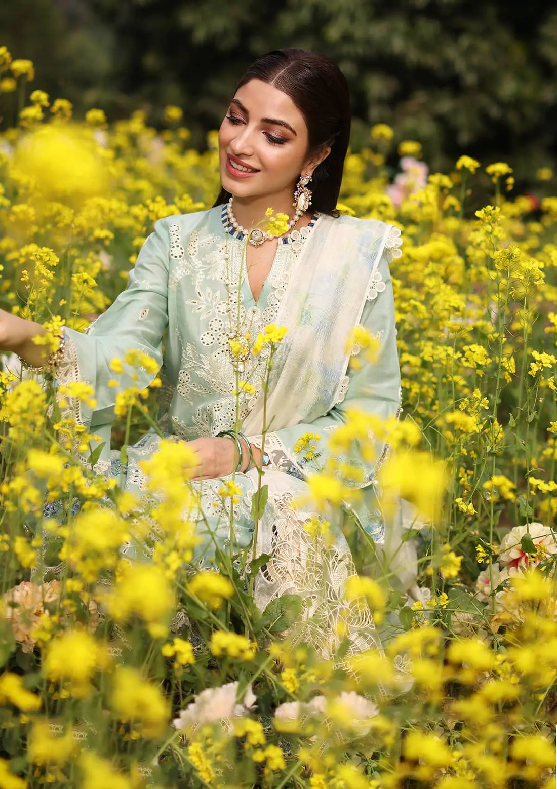 Kahf Premium | Festive Lawn 24 | KFL-01 TABIR - Ladies Clothes - Maria Faisal