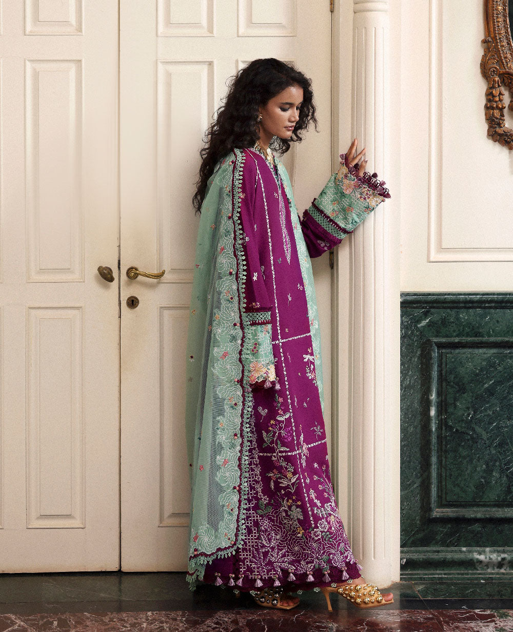 Republic Womenswear | Lilas Lawn 26 | Kaia - Luxury Dress - available at Maria Faisal in UK and USA.