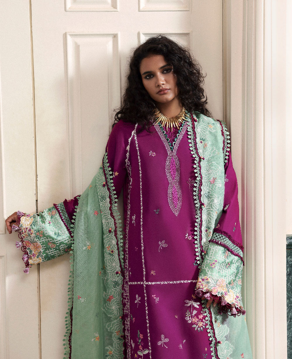Republic Womenswear | Lilas Lawn 26 | Kaia - Luxury Dress - available at Maria Faisal in UK and USA.