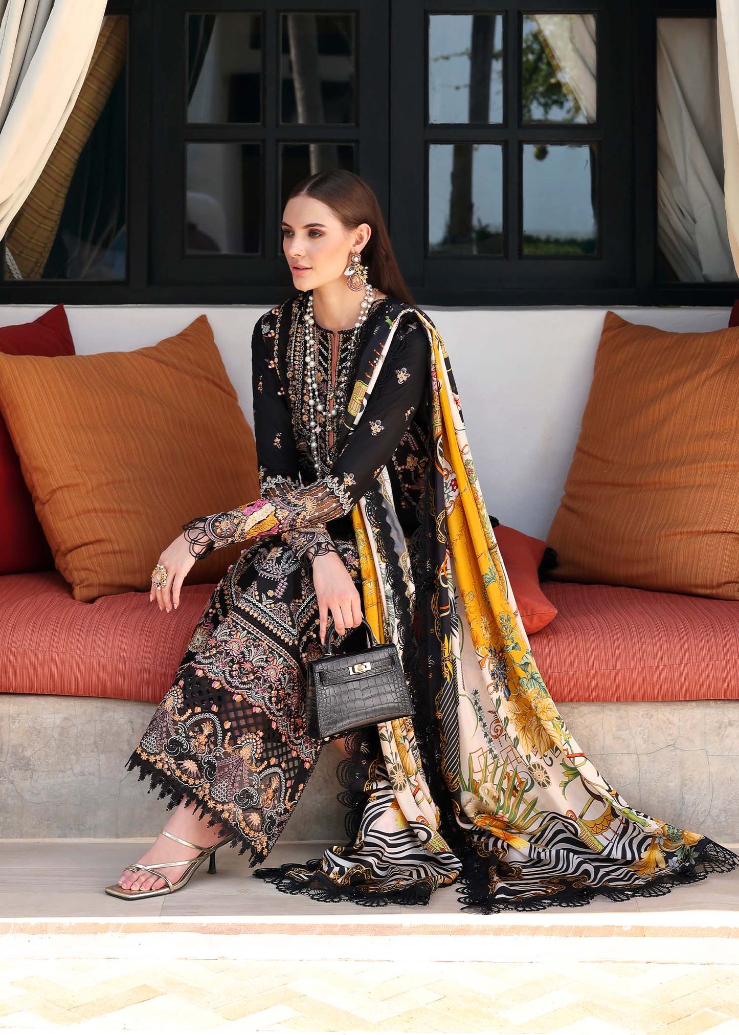 Kanwal Malik | Elysia Luxury Lawn 25 | Noire by Maria Faisal - Registered Vendor of : Kanwal Malik - type : Ladies Clothes - 100% original wedding dresses
