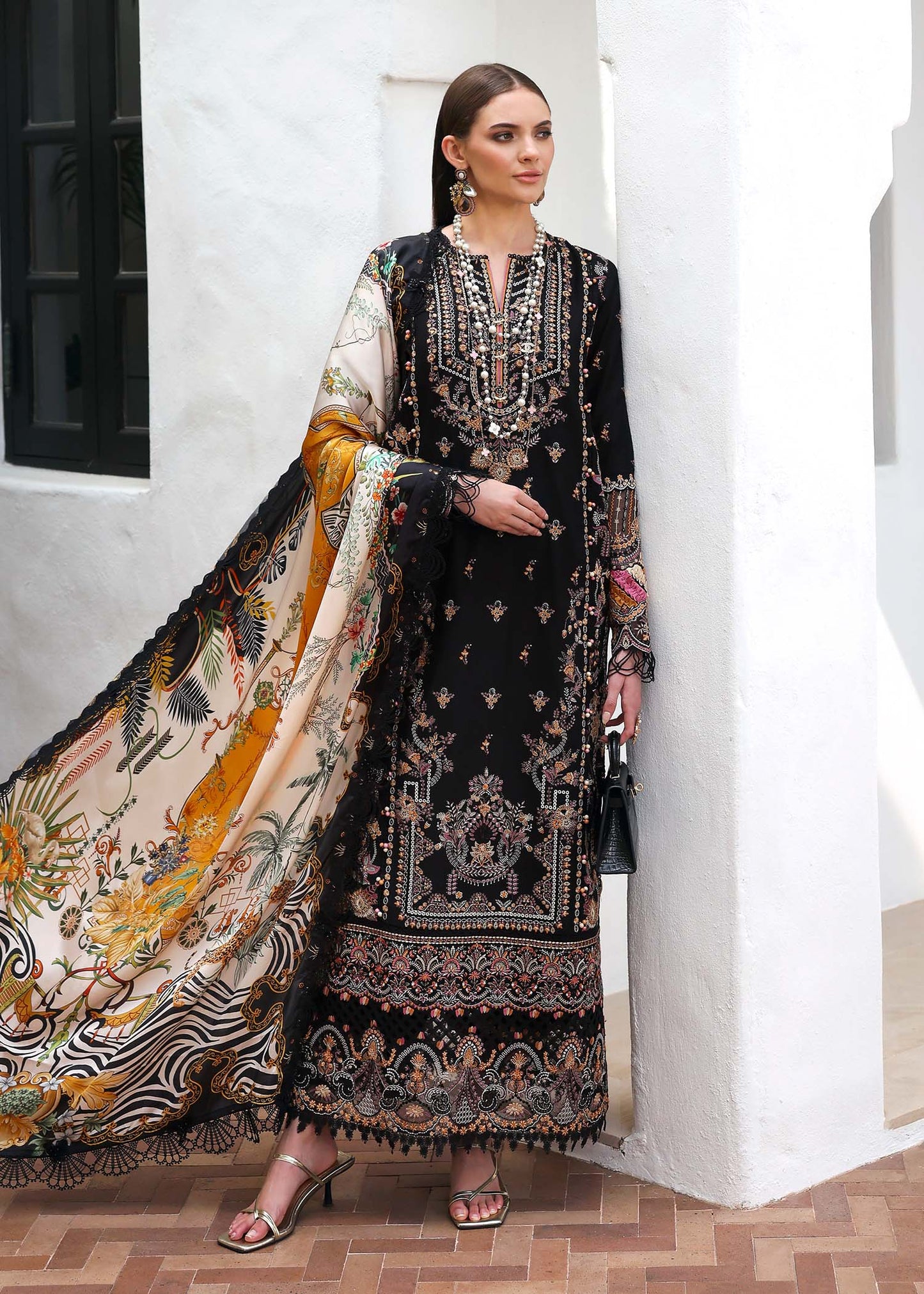 Kanwal Malik | Elysia Luxury Lawn 25 | Noire by Maria Faisal - Registered Vendor of : Kanwal Malik - type : Ladies Clothes - 100% original wedding dresses