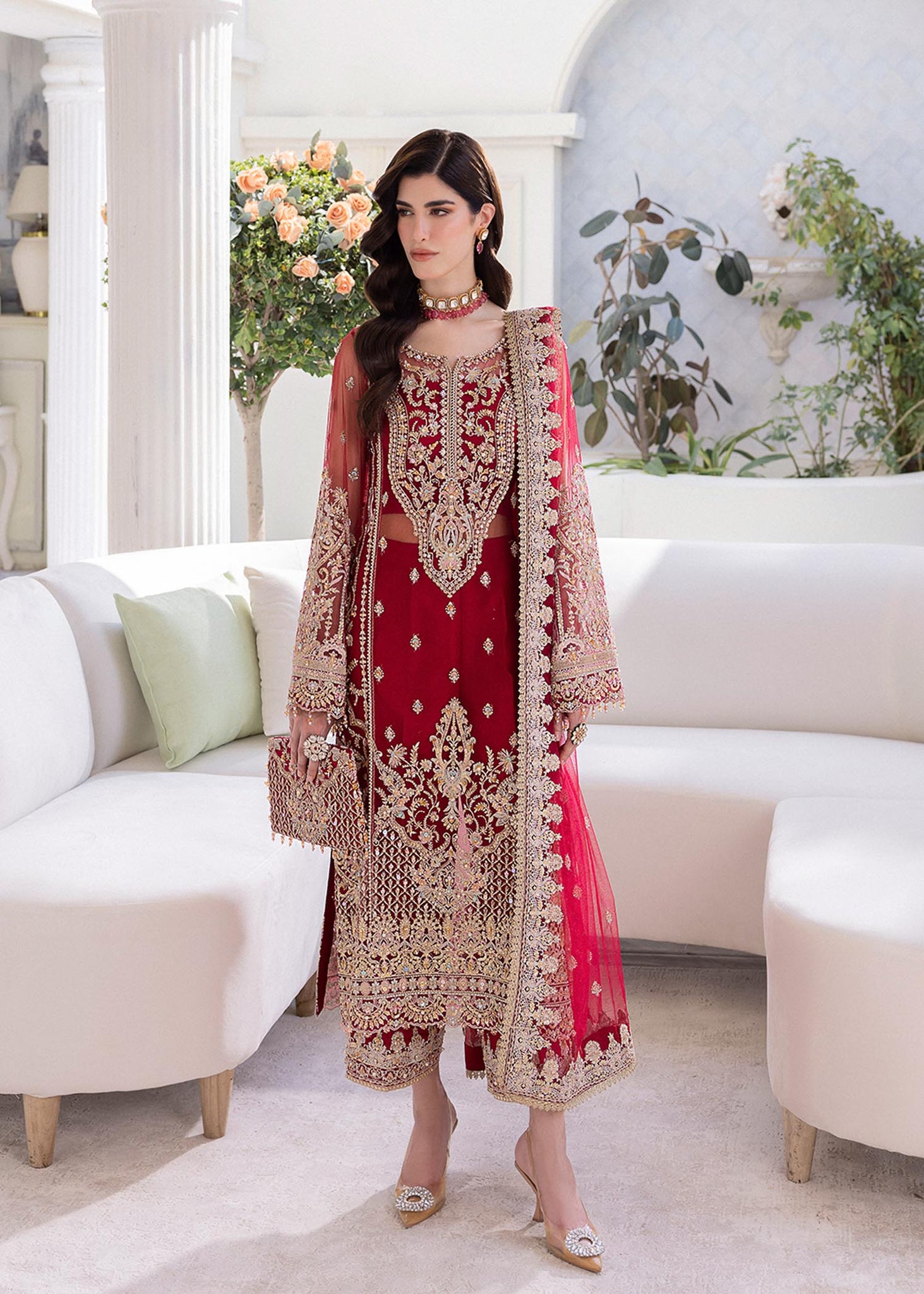 Kanwal Malik | Mirha Wedding Formals | Crimson - Waniyas