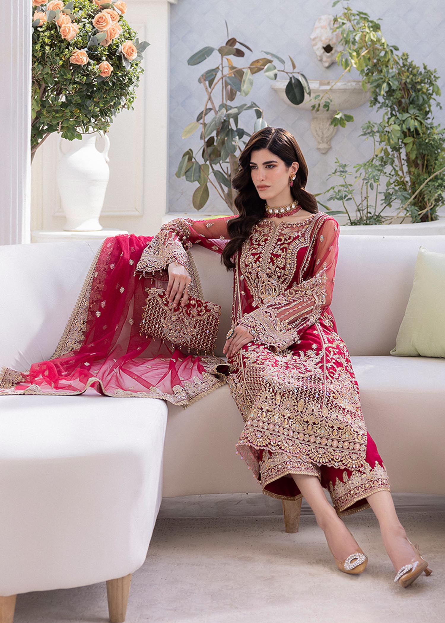 Kanwal Malik | Mirha Wedding Formals | Crimson - Waniyas