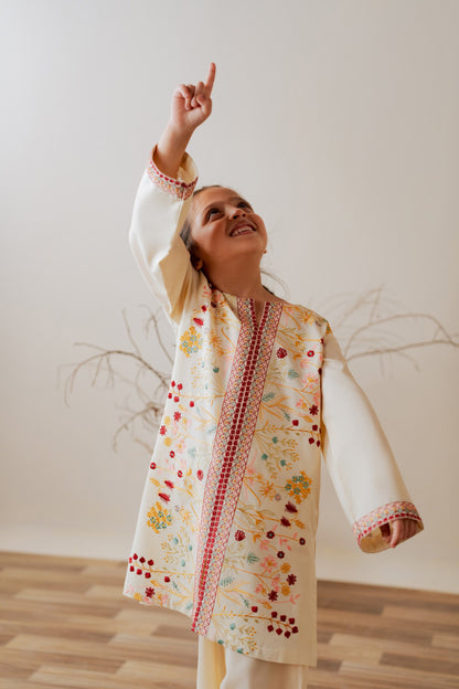 KKG-209 - by Maria Faisal - Registered Vendor of : Kastoor Kids - 100% Original Designer Dress.