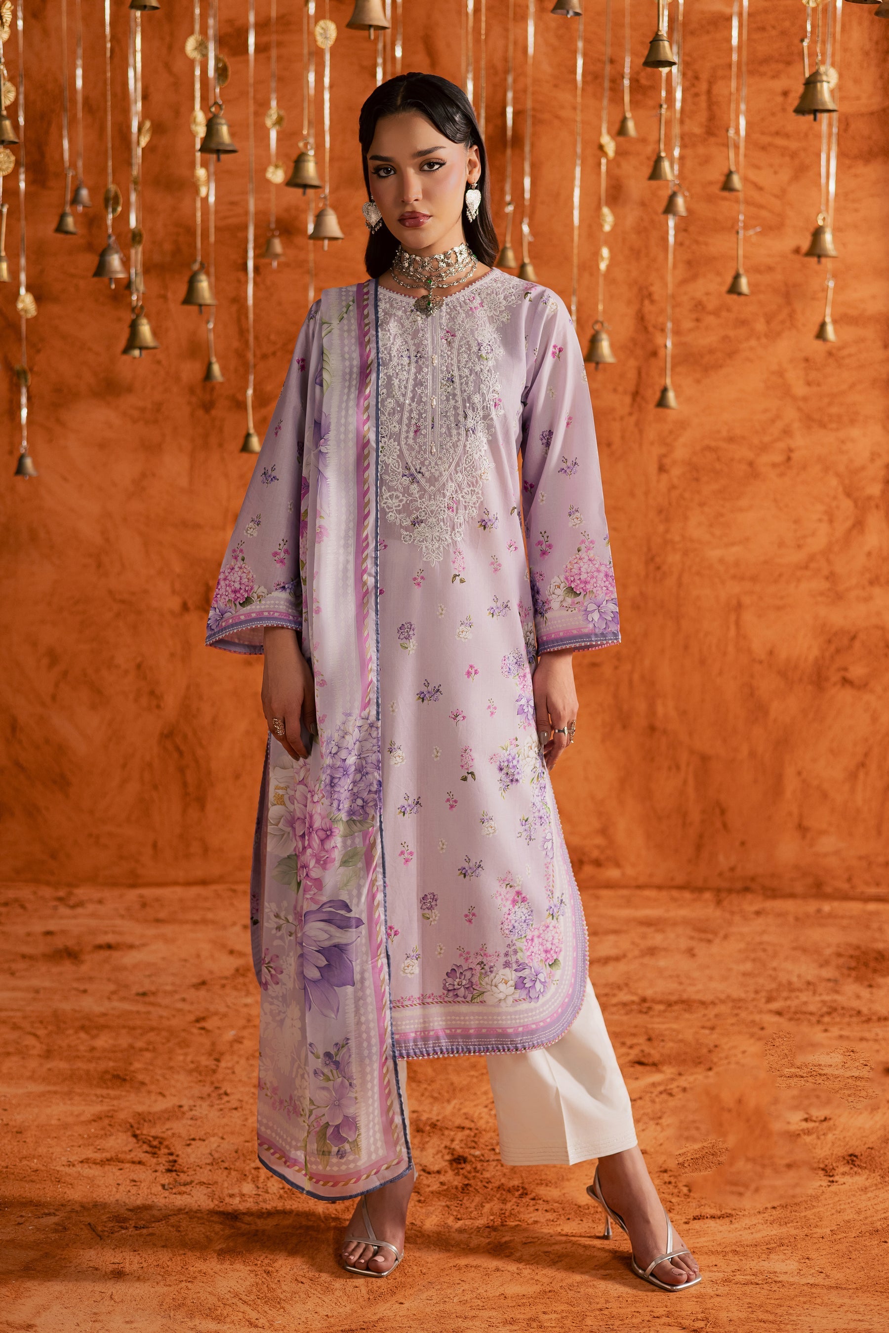 Batik | Festive Eid 26 | Khayaal - Luxury Dress - available at Maria Faisal in UK and USA.