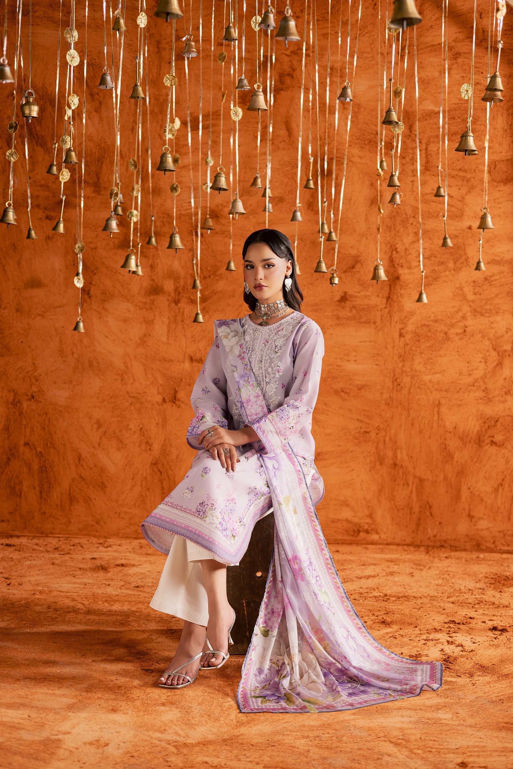 Batik | Festive Eid 26 | Khayaal - Luxury Dress - available at Maria Faisal in UK and USA.