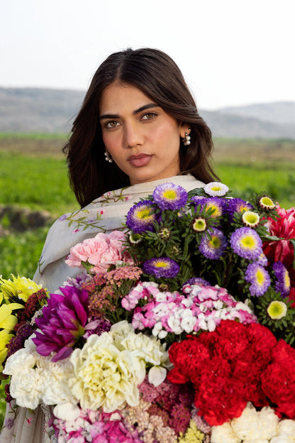 Sana Safinaz | Luxury Lawn 26 | S-05 - Luxury Dress - available at Maria Faisal in UK and USA.
