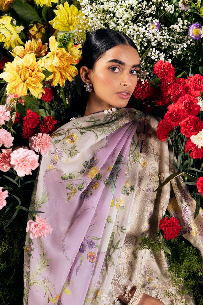 Sana Safinaz | Luxury Lawn 26 | S-02 - Luxury Dress - available at Maria Faisal in UK and USA.