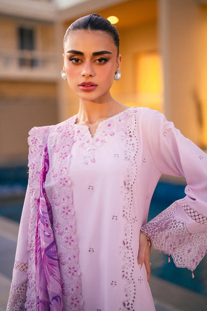 Azure | Luxury Lawn 26 | Lilac Majesty - Luxury Dress - available at Maria Faisal in UK and USA.