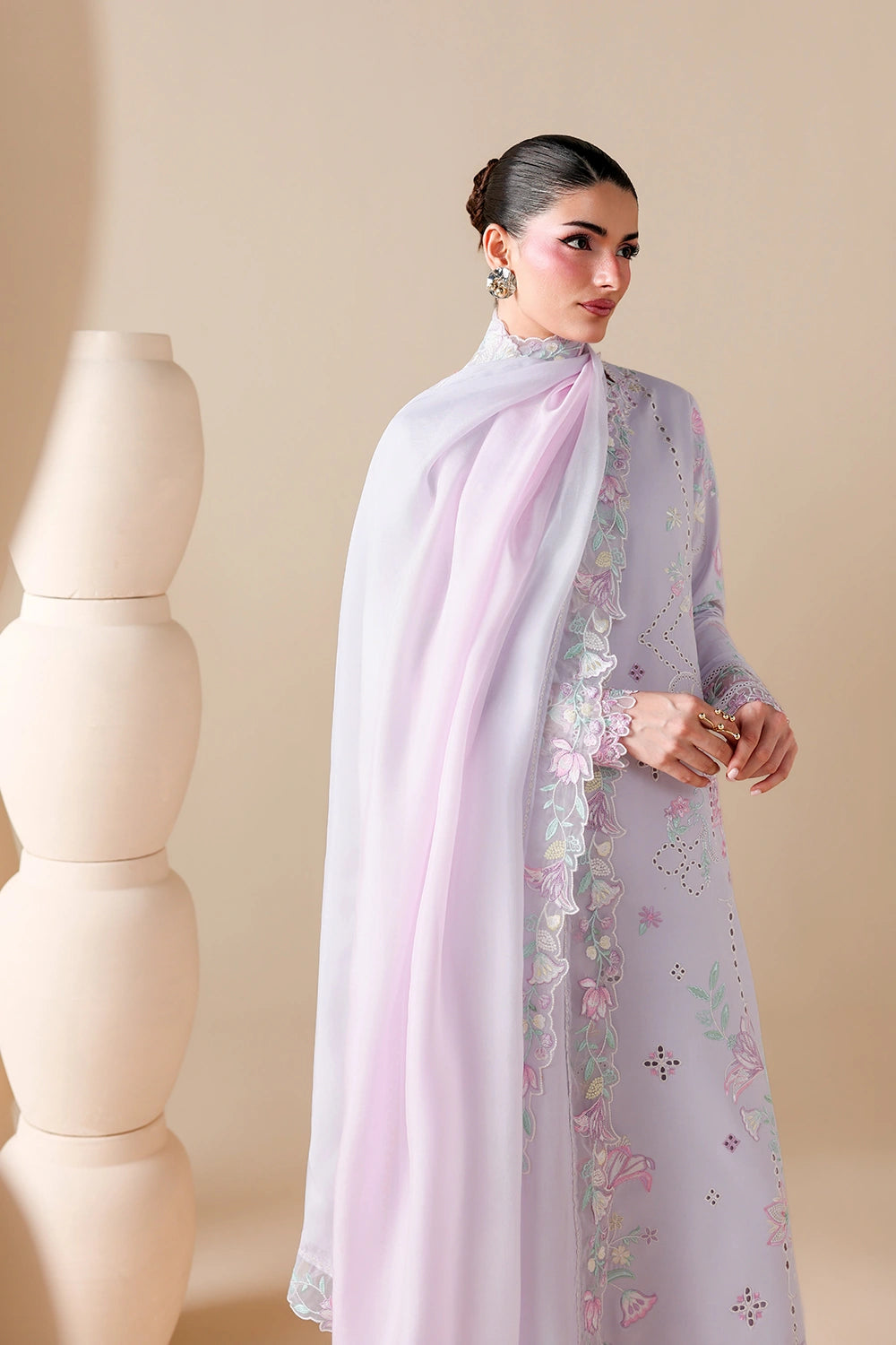 Azure | Luxury Lawn 26 | Lily Meadow - Luxury Dress - available at Maria Faisal in UK and USA.