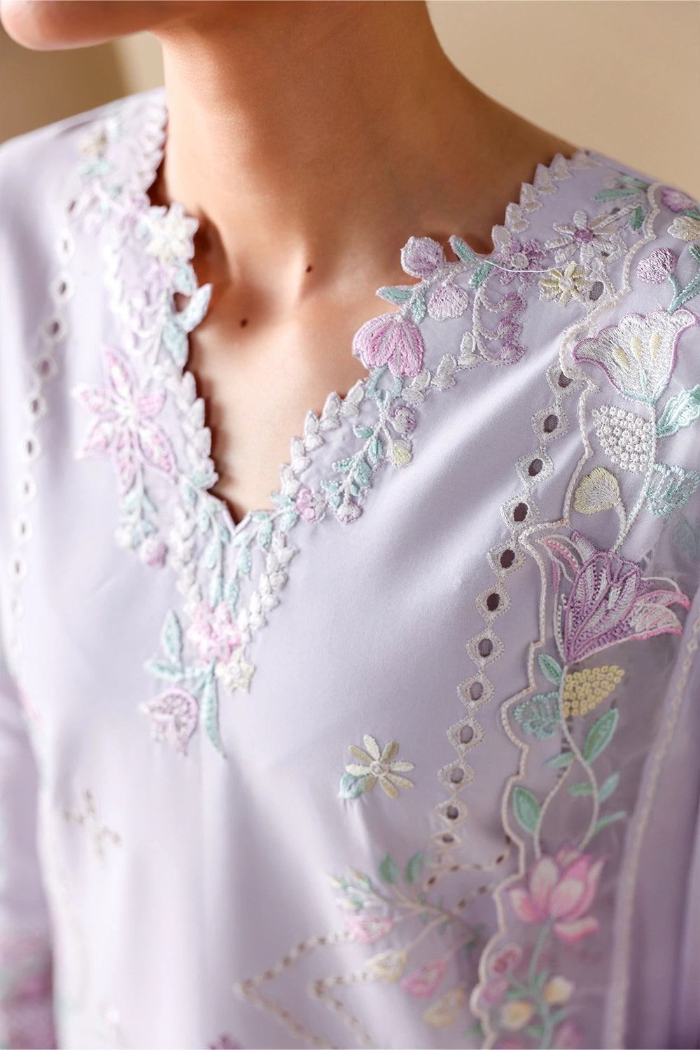Azure | Luxury Lawn 26 | Lily Meadow - Luxury Dress - available at Maria Faisal in UK and USA.