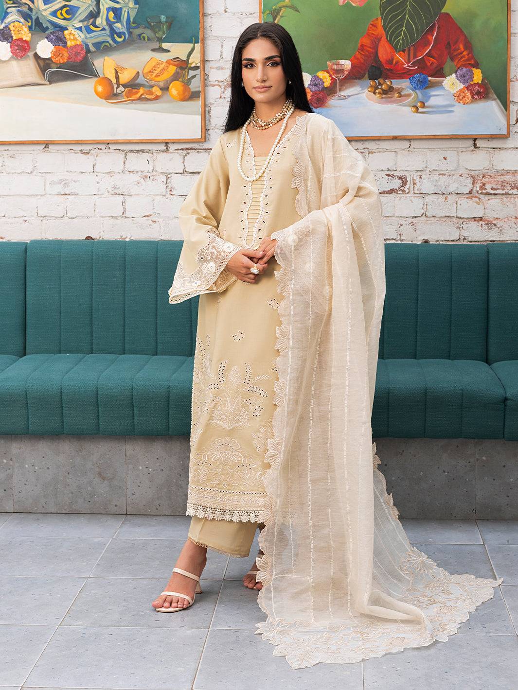 Izel | Meadow Muse Embroidered Lawn 25 | LIORA by Maria Faisal - Registered Vendor of : Izel - type : Ladies Clothes - 100% original wedding dresses