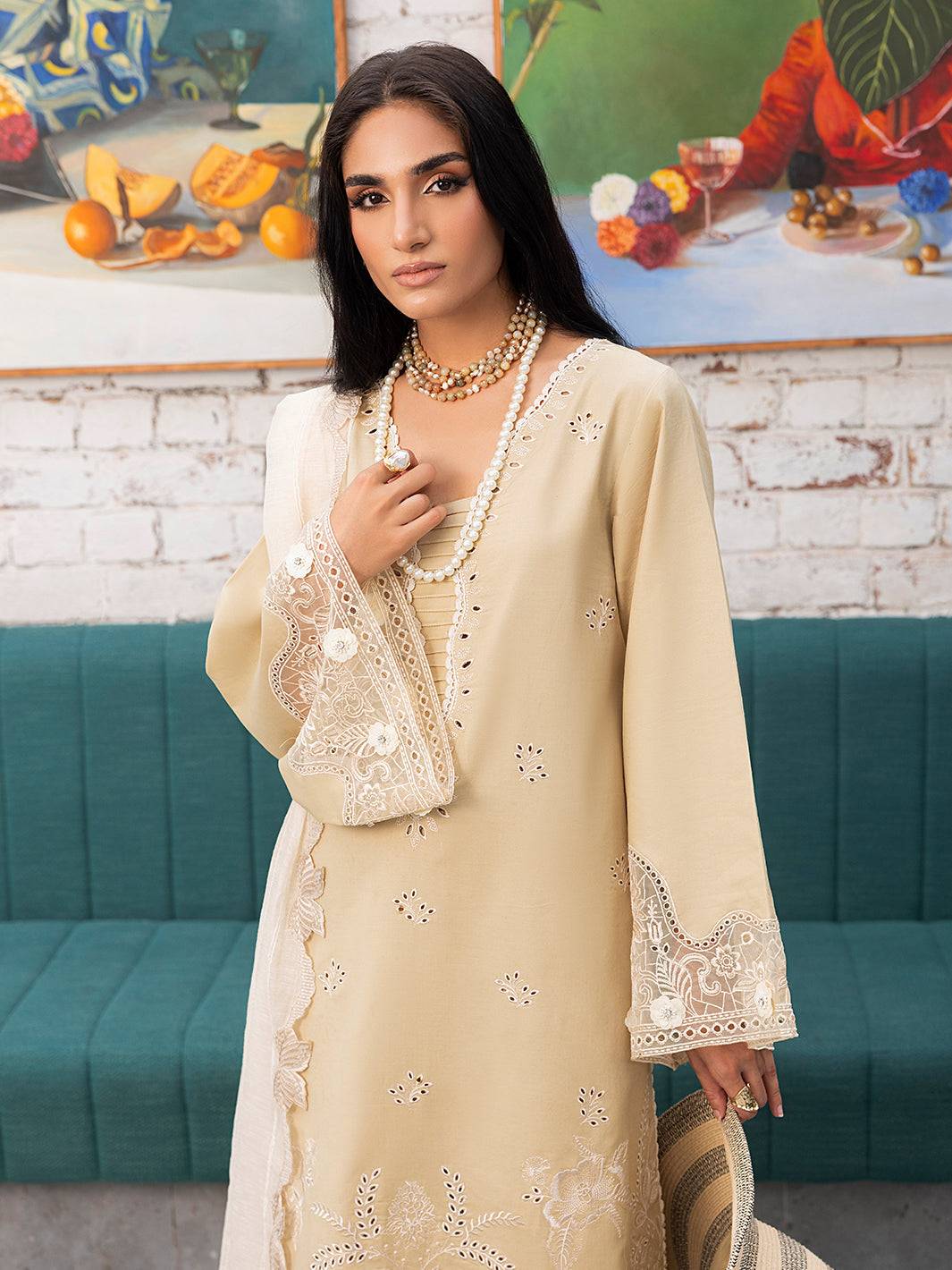 Izel | Meadow Muse Embroidered Lawn 25 | LIORA by Maria Faisal - Registered Vendor of : Izel - type : Ladies Clothes - 100% original wedding dresses