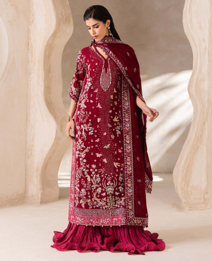 Republic Womenswear | Luxury Formal 26 | Crimson - Dress - available at Maria Faisal in UK and USA.
