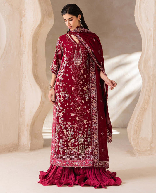 Republic Womenswear | Luxury Formal 26 | Crimson - Dress - available at Maria Faisal in UK and USA.