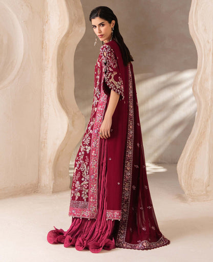 Republic Womenswear | Luxury Formal 26 | Crimson - Dress - available at Maria Faisal in UK and USA.