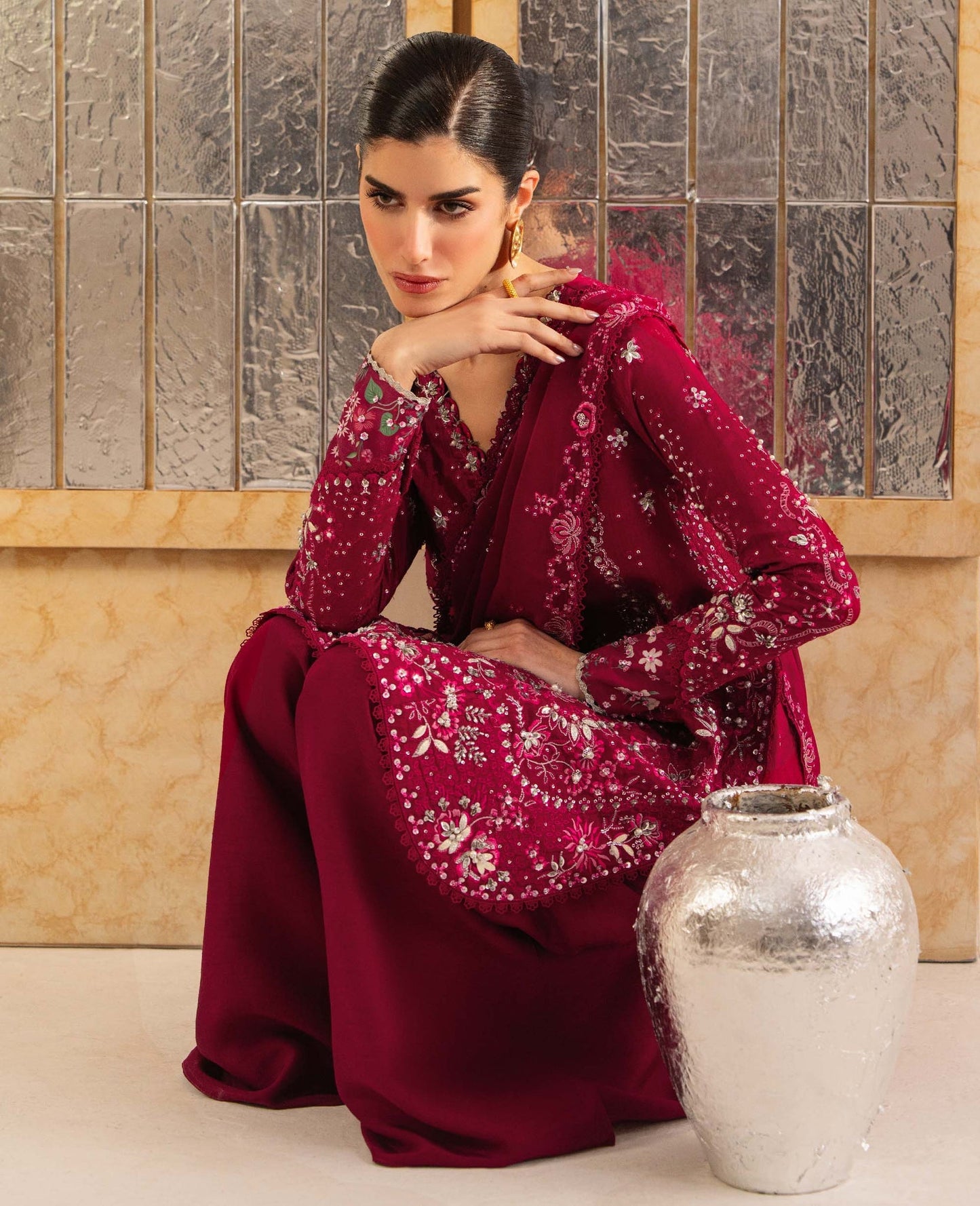 Republic Womenswear | Luxury Formal 26 | Rosilia - Dress - available at Maria Faisal in UK and USA.