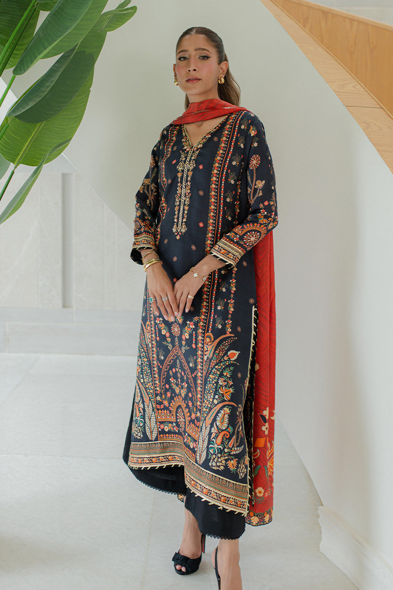 Mina Hasan | Signature Pret | Blooms like fireworks - Luxury Dress - available at Maria Faisal in UK and USA.