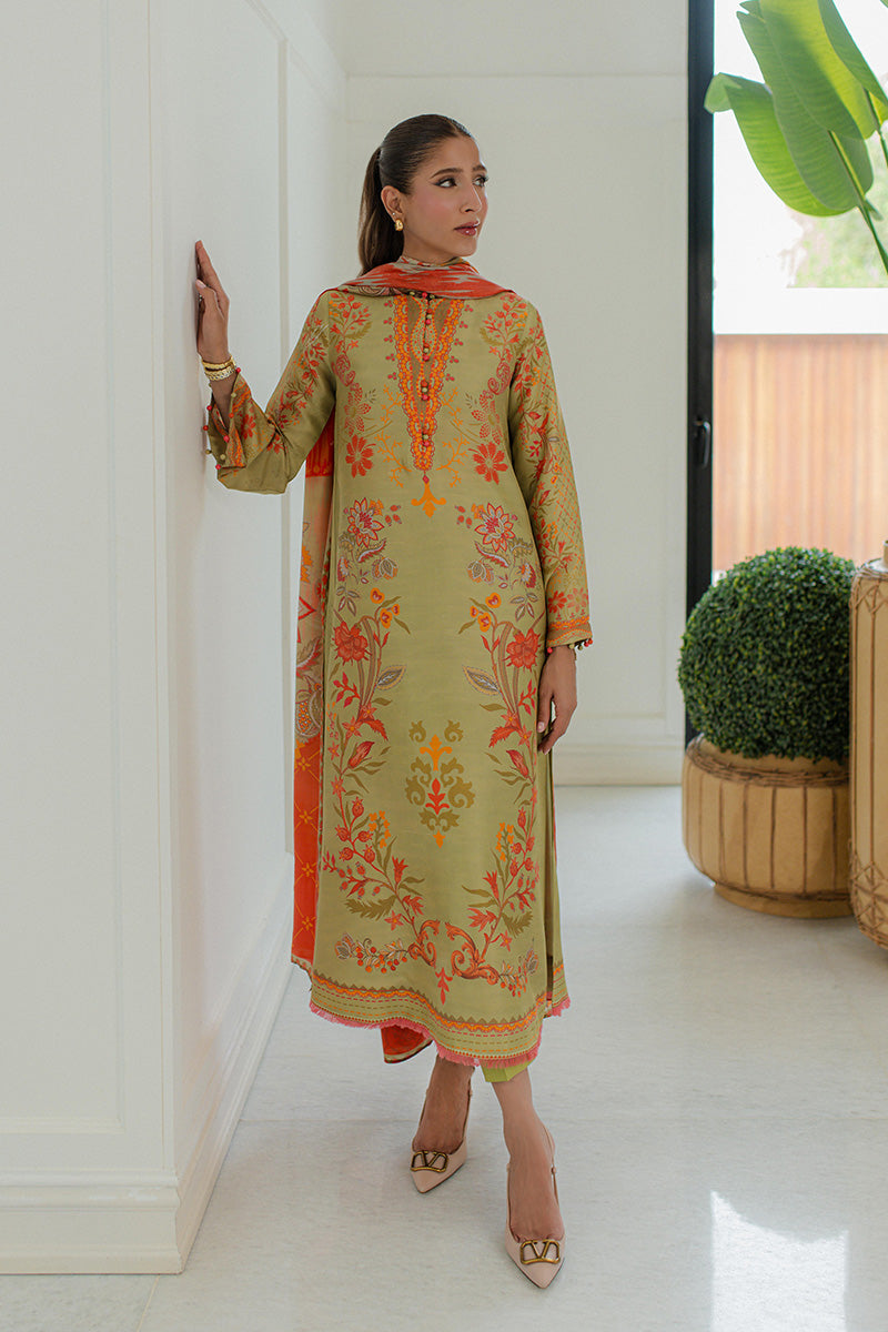 Mina Hasan | Signature Pret | Pistachio Dreams - Luxury Dress - available at Maria Faisal in UK and USA.