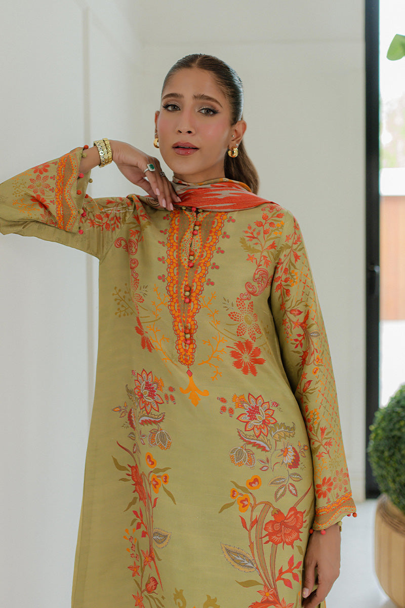 Mina Hasan | Signature Pret | Pistachio Dreams - Luxury Dress - available at Maria Faisal in UK and USA.