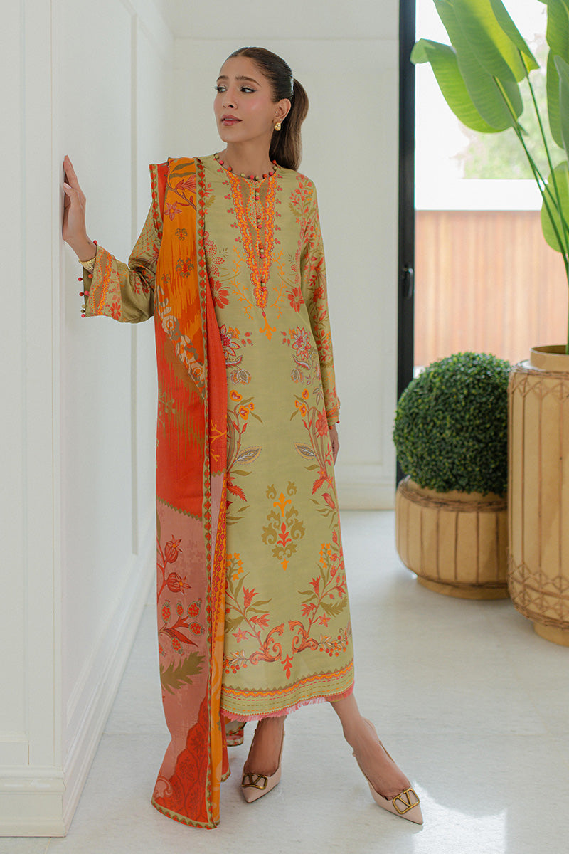 Mina Hasan | Signature Pret | Pistachio Dreams - Luxury Dress - available at Maria Faisal in UK and USA.