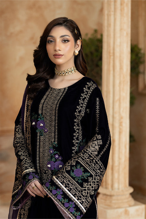 Imrozia Premium | Rukh e Makhmal | Nigha - Formal Dress - available at Maria Faisal in UK and USA.