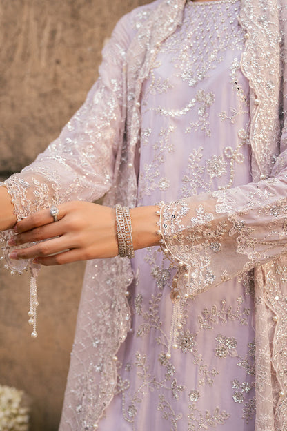 Cross Stitch | SS-25 RTW WEDDING EDIT-1 | LAVENDER GLAM - Wedding Dress - available at Maria Faisal in UK and USA.