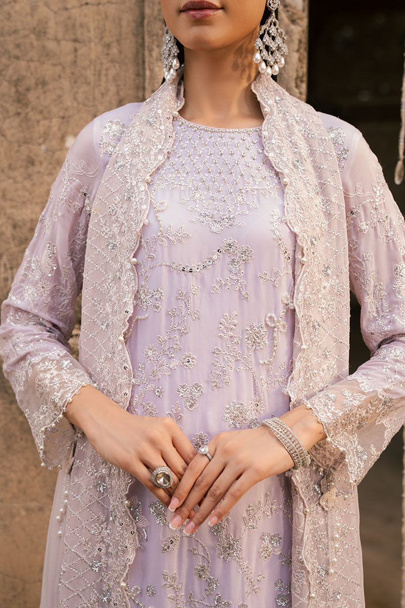 Cross Stitch | SS-25 RTW WEDDING EDIT-1 | LAVENDER GLAM - Wedding Dress - available at Maria Faisal in UK and USA.