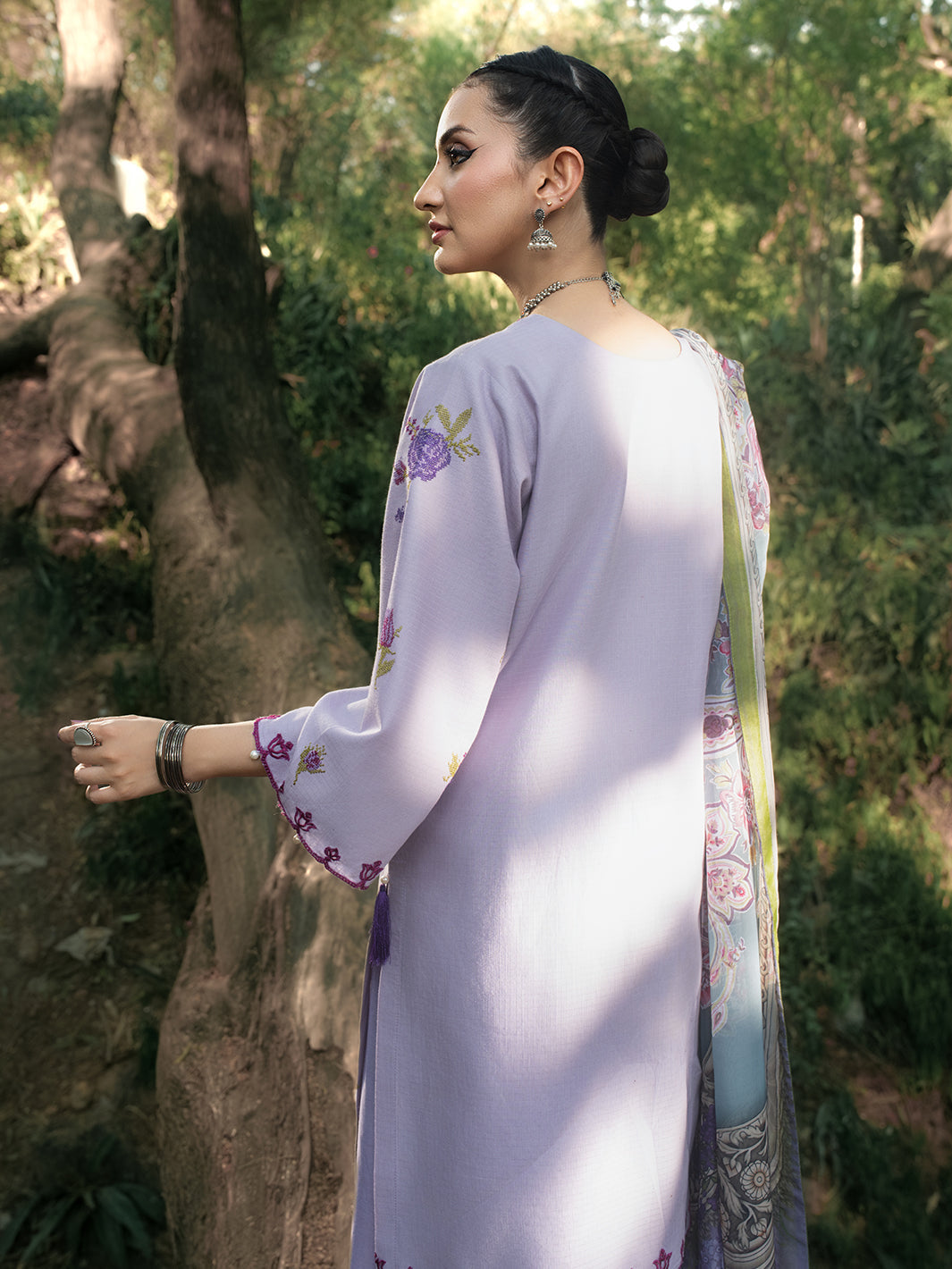Hemstitch | The Garden Lawn | Lavender - Ladies Clothes - Maria Faisal