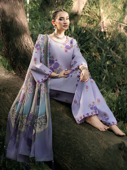 Hemstitch | The Garden Lawn | Lavender - Ladies Clothes - Maria Faisal