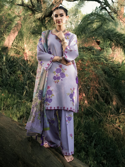 Hemstitch | The Garden Lawn | Lavender - Ladies Clothes - Maria Faisal