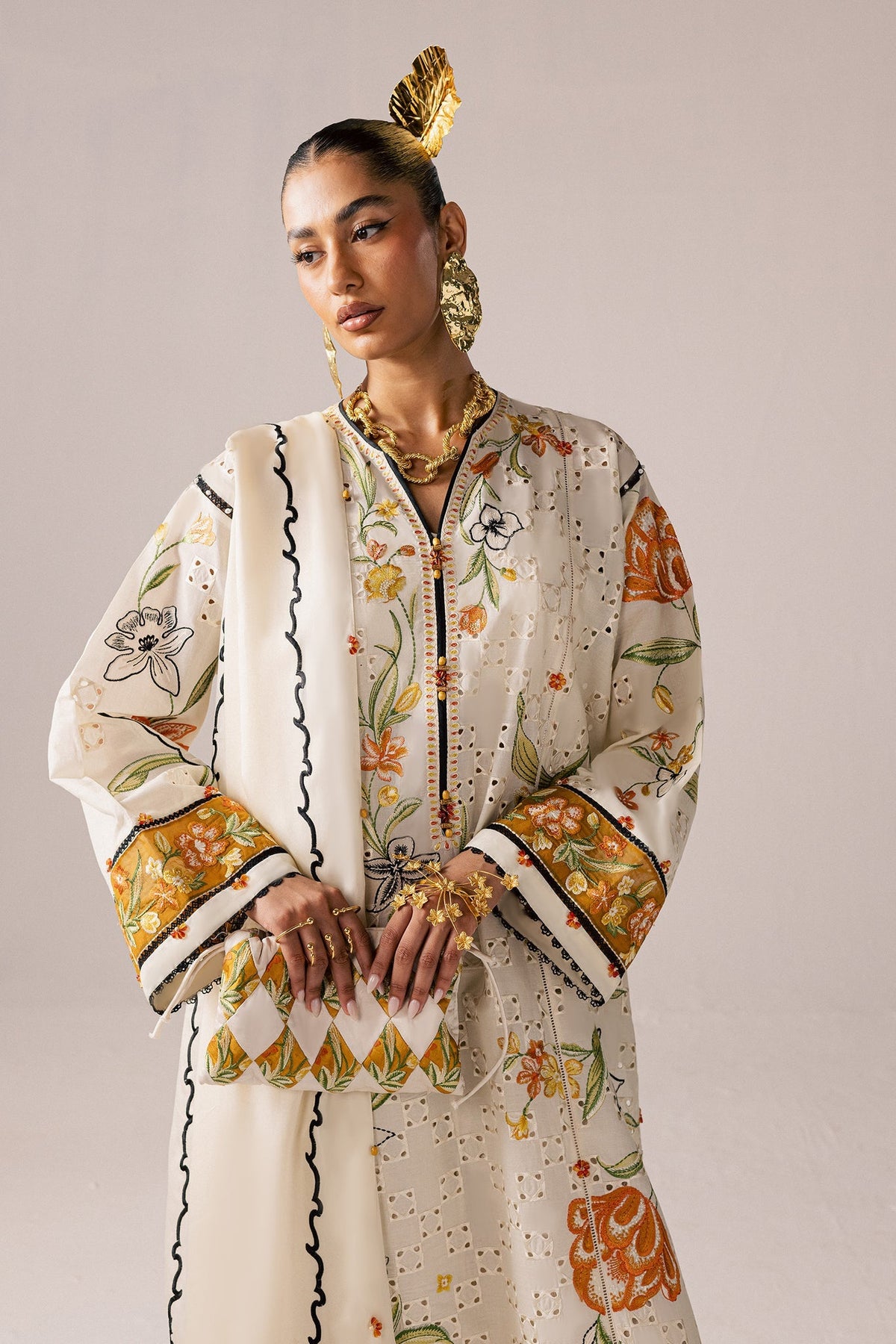 Elan | Stitched Pret 26 | SONAMARG (EL26-09 A ST) - Luxury Dress - available at Maria Faisal in UK and USA.